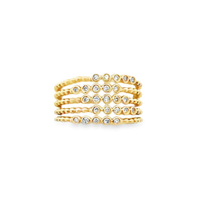 14k Yellow Gold .25ct White Diamond Ring