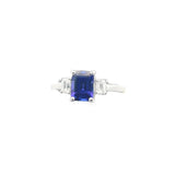 14k White Gold 1.56ct Tanzanite .41ct White Diamond Ring