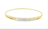 14k Yellow Gold 1.08ct Diamond Bangle