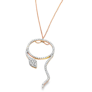 14k Rose Gold 1.13ct Diamond Necklace