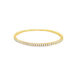 Silver Crystal Flex Bangle