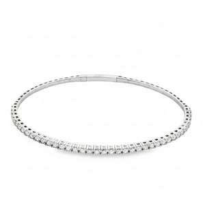 14k White Gold 1.50ct Diamond Bangle