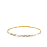 14k Yellow Gold 0.98ct Diamond Bangle