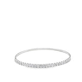 14k White Gold 3.04ct Diamond Bangle