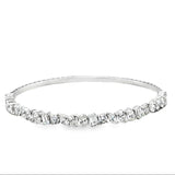 14k White Gold 5.07ct Diamond Bangle