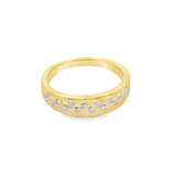 14k Yellow Gold .37ct White Diamond Ring
