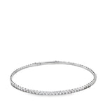 14k White Gold .97ct White Diamond Bangle