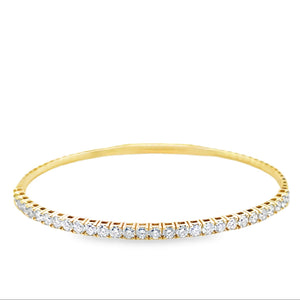 14k Yellow Gold 2.04ct Diamond Bangle