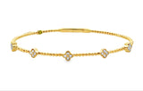 14k Yellow Gold 0.33ct Diamond Bangle