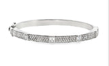 14k White Gold 1.47ct Diamond Bangle