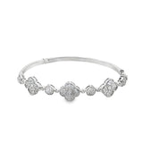 14k White Gold 1.65ct Diamond Bangle