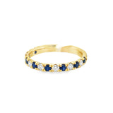 14k Yellow Gold .44ct Sapphire and .29ct Diamond Ring