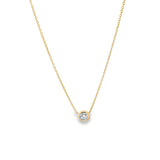 14k White Gold .71ct Yellow Diamond Necklace
