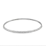 14k White Gold .96ct White Diamond Bangle