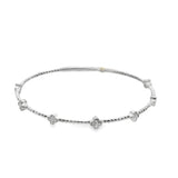 14k White Gold .55ct White Diamond Bangle