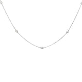 14k White Gold .47ct White Diamond Necklace