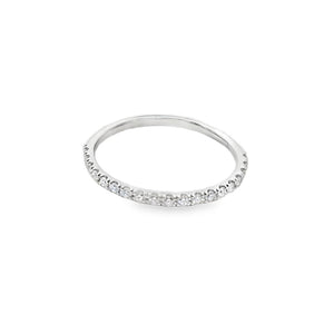 14k White Gold .19ct White Diamond Ring