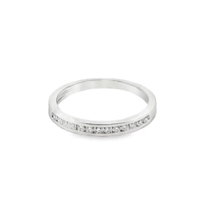 14k White Gold .19ct White Diamond Ring