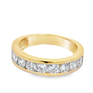 14k Yellow Gold .96ct White Diamond Ring