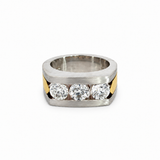 14k White and Yellow Gold 3.02ct Diamond Ring