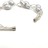 Silver Pearl Lab Bracelet