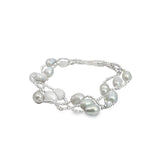 Silver Pearl Lab Bracelet