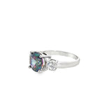 Silver Mystic Topaz Crystal Stone Ring
