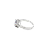 Silver Mystic Topaz Solitaire Ring