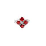 Silver Garnet Crystal Ring