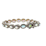Silver Mercury Topaz Crystal Bracelet