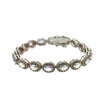 Silver Mercury Topaz Crystal Bracelet