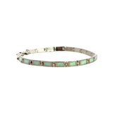 Silver Crystal Opal Bracelet