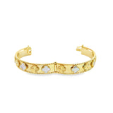 Silver Clover Motif Bangle