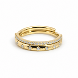 14k Yellow Gold .16ct White Diamond Ring