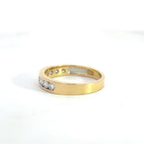 14k Yellow Gold .60ct Diamond Half Eternity Ring