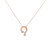 18k Rose Gold .34ct White Diamond Necklace