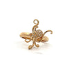 14k Yellow Gold Octopus Ring