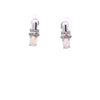 14k White Gold .52ct Opal and .17ct Diamond Earrings