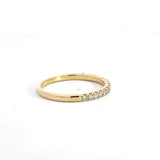 14k Yellow Gold .30ct Diamond Half Eternity Ring