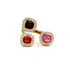 18k Yellow Gold 2.29ct Spinel and .45ct Diamond Ring