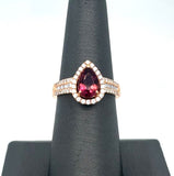 1.27ct Pink Tourmaline .52ct Diamond Ring