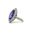 Elegant 14k White Gold Diamond Design Tanzanite Ring