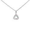 14k White Gold .9ct Aquamarine .019ct Diamond Necklace