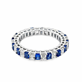 18k White Gold 1.86ct Sapphire and 1.43ct White Diamond Ring