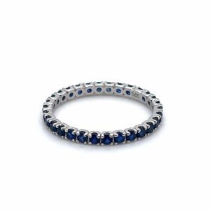 14k White Gold 1.00ct Sapphire Ring