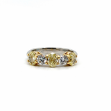 18k Yellow and White Gold .60ct White Diamond 1.55ct Yellow Diamond Ring