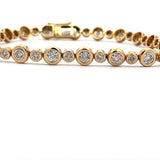 14k Yellow Gold 1.03ct White Diamond Bracelet