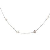 14k White Gold 2.89ct White Diamond Necklace