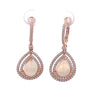 14k Rose Gold 2.40ct Opal and .85ct Diamond Earrings