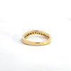 14k Yellow Gold Diamond Slope Design Ring